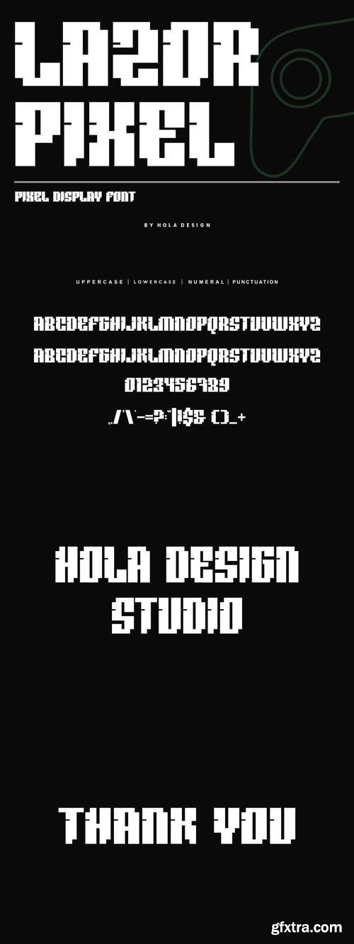 Lazor Pixel - Game Display Font