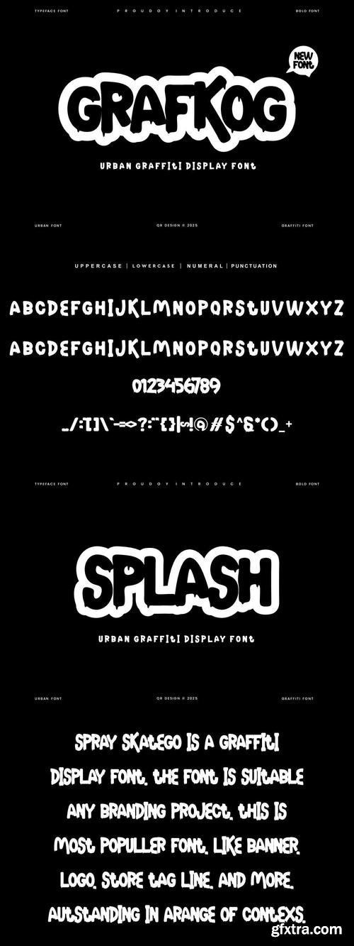 Grafkog - Splash & Urban Skate Font