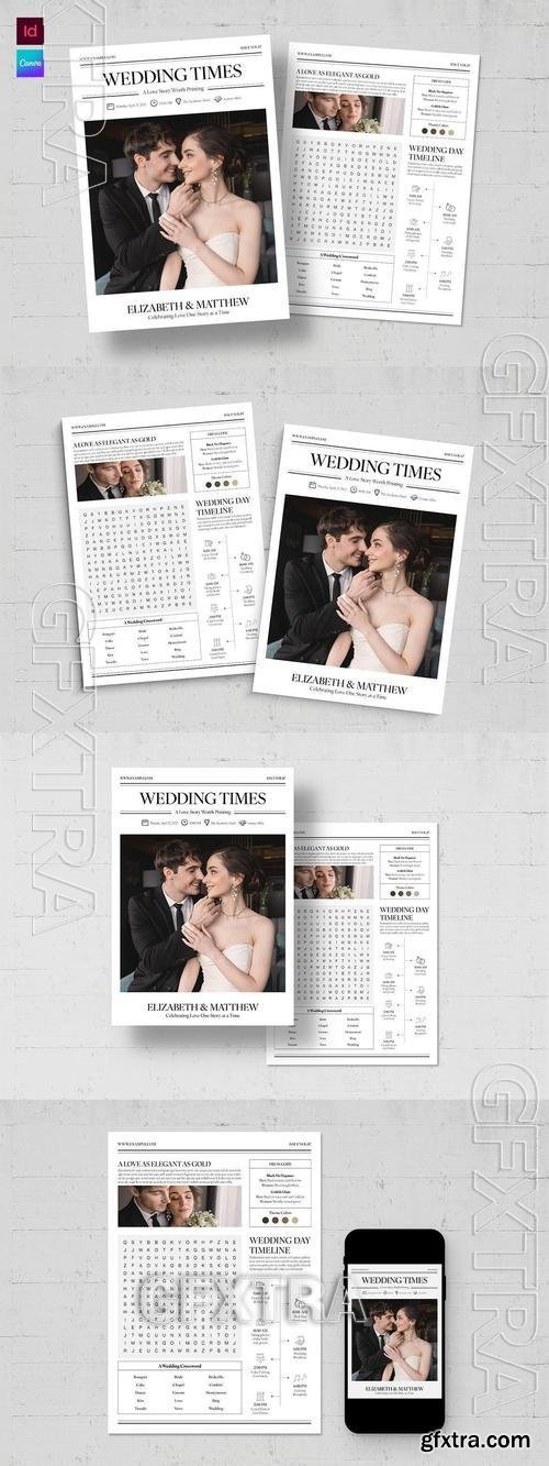 Wedding Newspaper Flyer Template 7YU6XB9 Wedding Newspaper Flyer Template 7YU6XB9