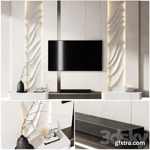 3dsky Pro - TV wall with soundbar 002