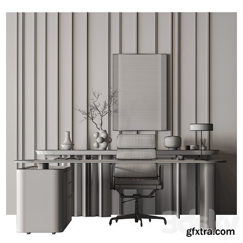 3dsky Pro - Boss Desk - Office Furniture 671