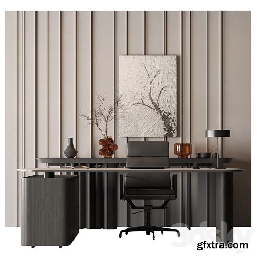 3dsky Pro - Boss Desk - Office Furniture 671