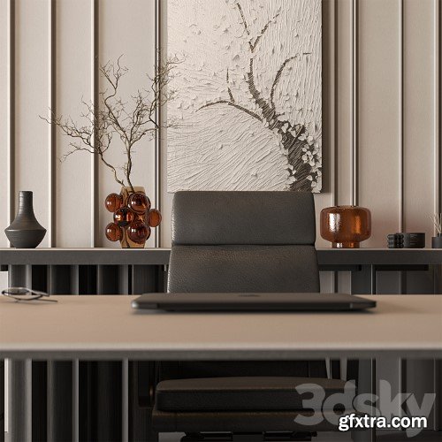 3dsky Pro - Boss Desk - Office Furniture 671