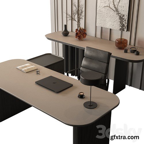 3dsky Pro - Boss Desk - Office Furniture 671