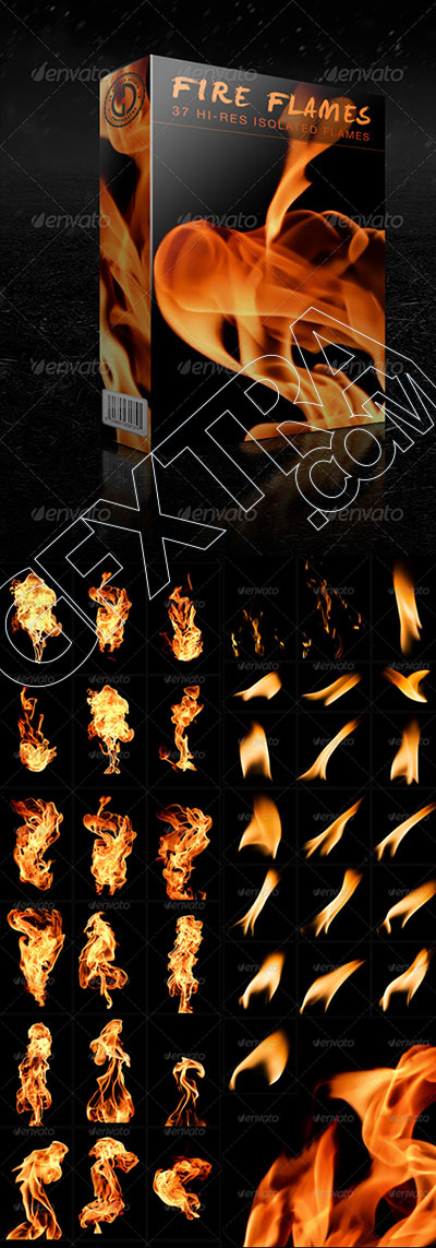 Isolated Fire Flames 37xPNG 8544632