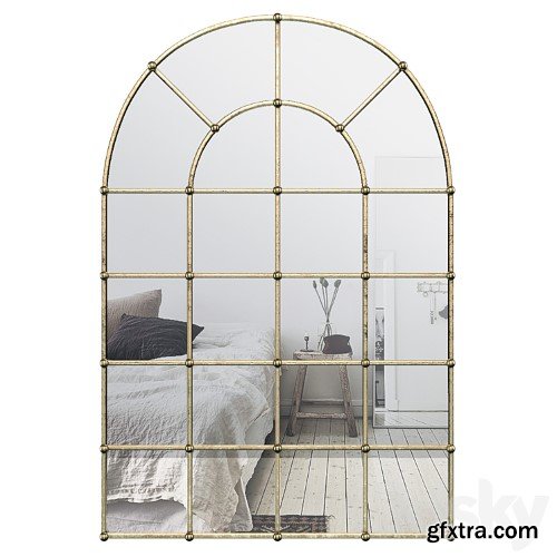 3dsky Pro - Metal Arch Window Wall Mirror OAWY8570