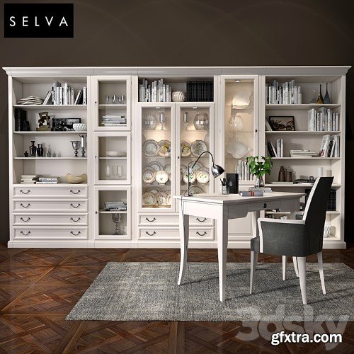 3dsky Pro - Selva bookcase Mirabeau set sections01