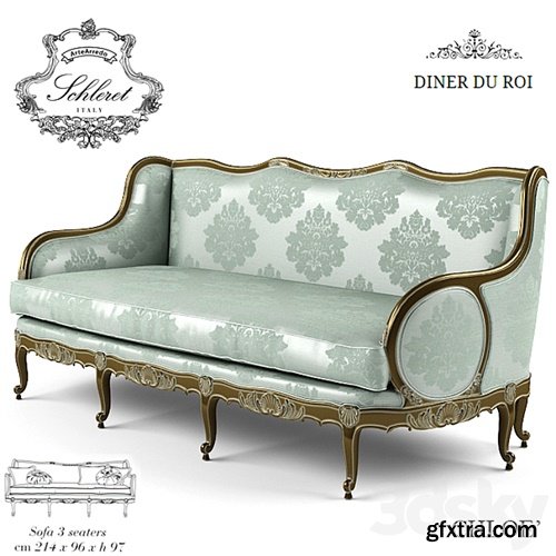 3dsky Pro - ARTEARREDO Diner du Roi CHLOE sofa