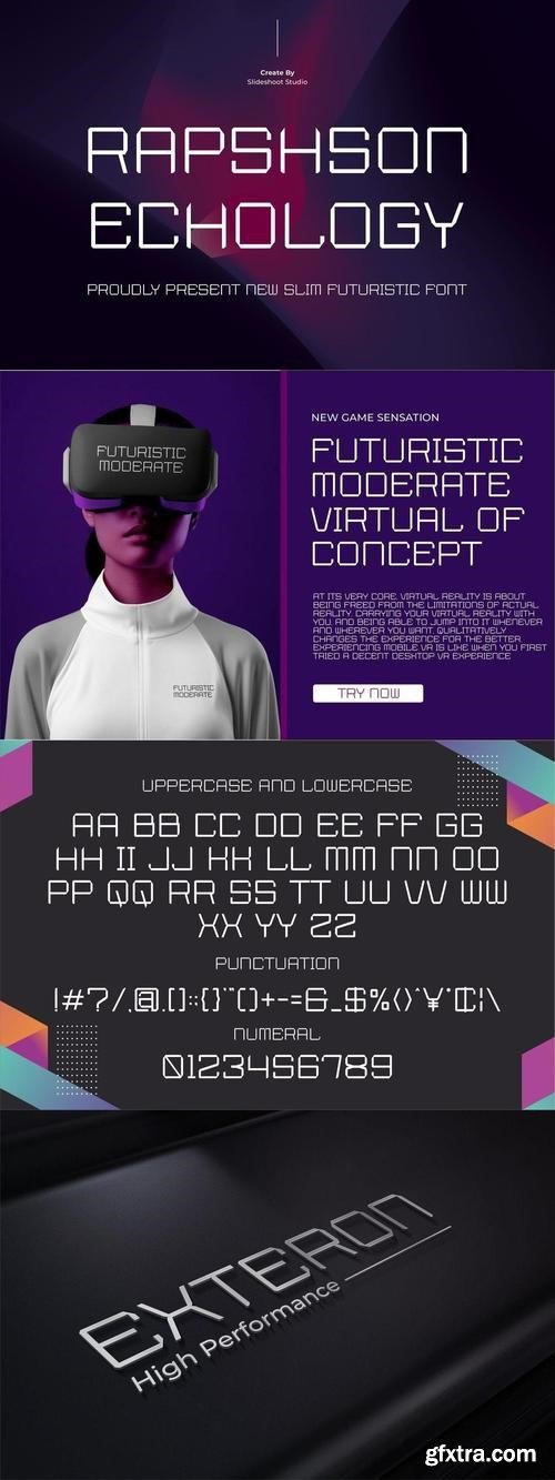 Raphson Ecology || Futuristic Display Font