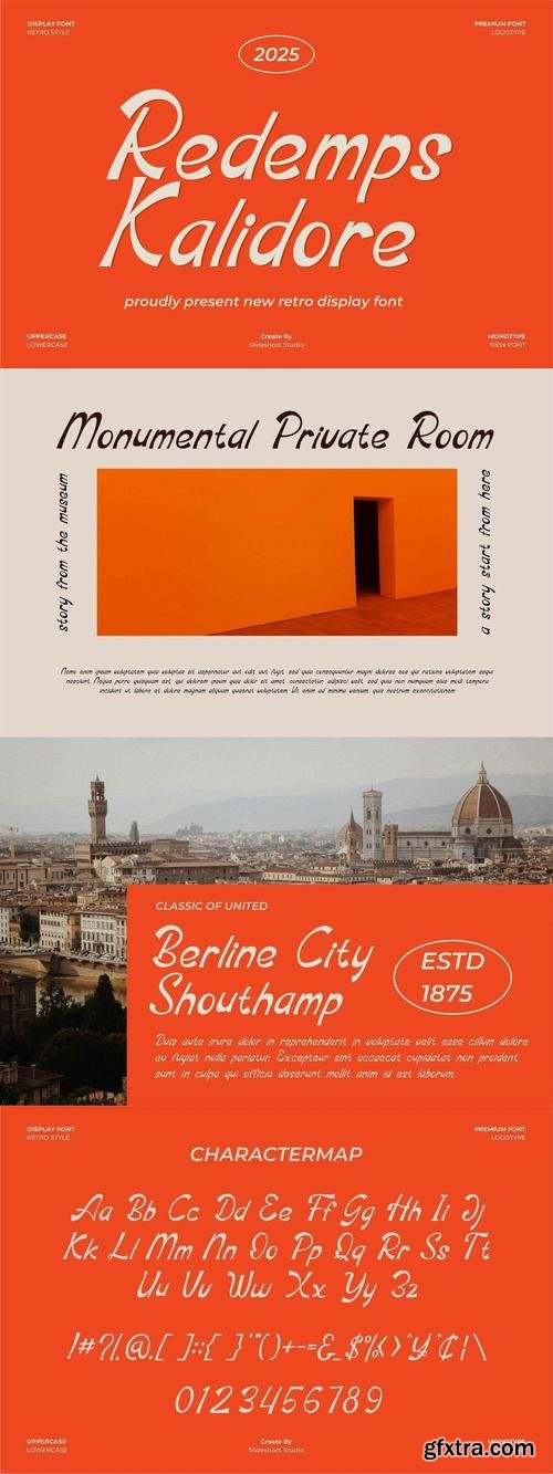 Redemps Kalidore || Retro Display Font