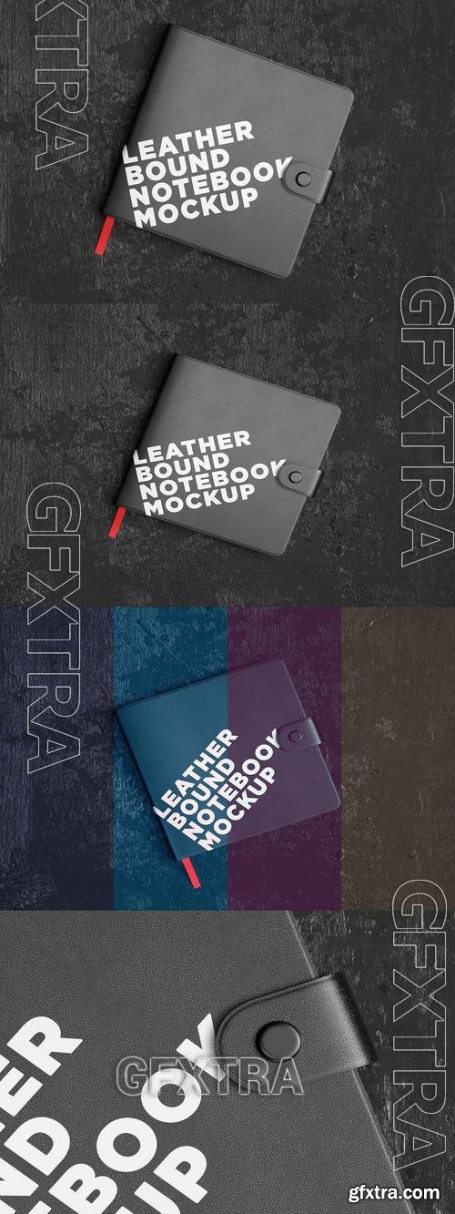 Leather Bound Notebook Mockup 001 Q79P7RZ