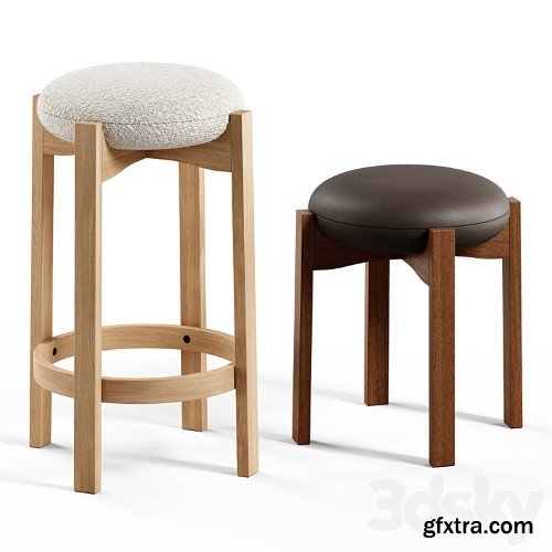3dsky Pro - Fredericia - Pioneer Stool by Maria Bruun