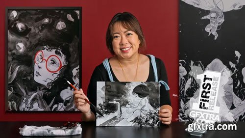 Domestika - India Ink Illustration with Japanese Influence