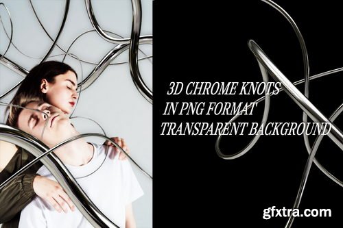Saintricchi - Chrome Knots - 3D PNG Shapes