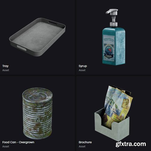 LeartesStudios - Collections Post Apocalyptic Diner Restaurant Props