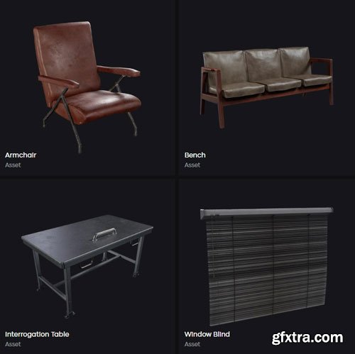 LeartesStudios - Retro Police Station Furnitures