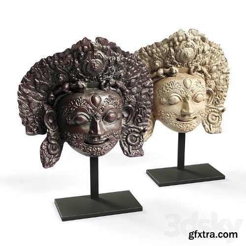 3dsky Pro - Bhairava face mask sculpture