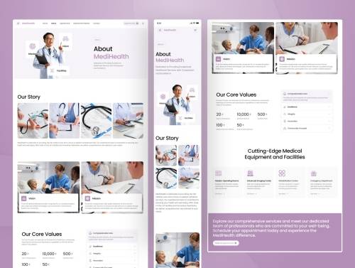 'Medihealth - Medical Service Website Figma Template'
