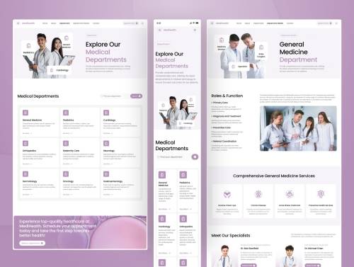 'Medihealth - Medical Service Website Figma Template'