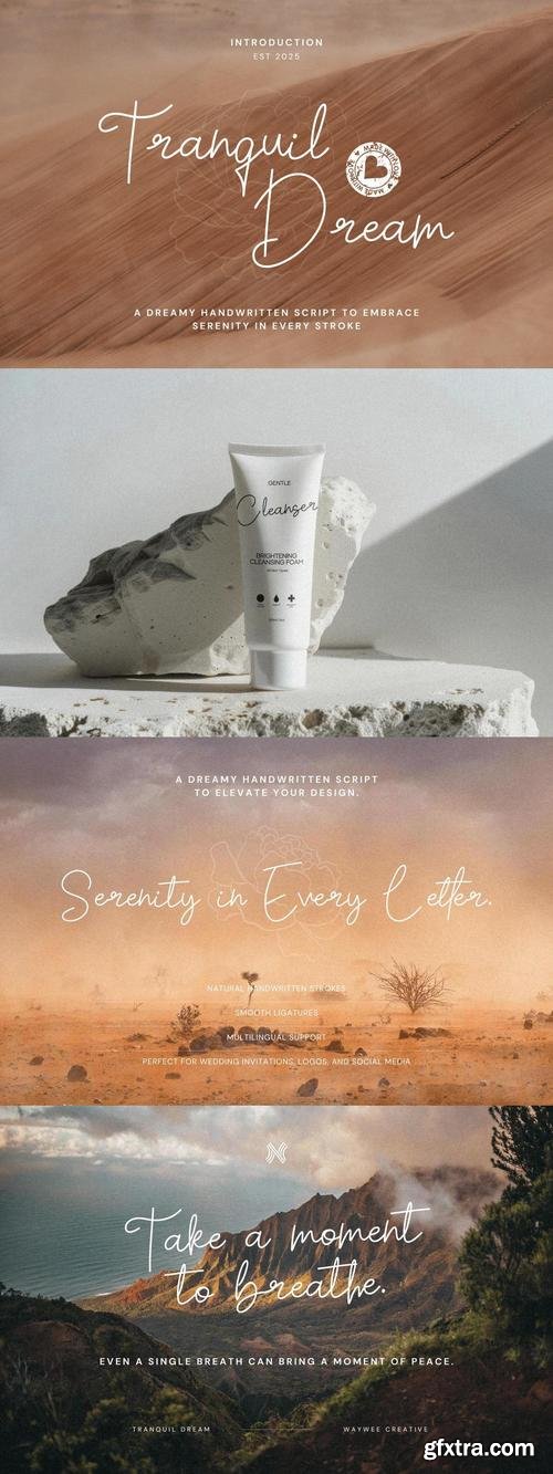 Tranquil Dream - Soothing Script Font