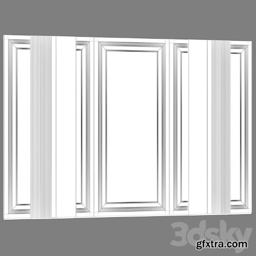 3dsky Pro - Wall panels in modern classic style 15