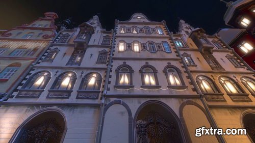 CGTrader - Town Square Christmas 3D model