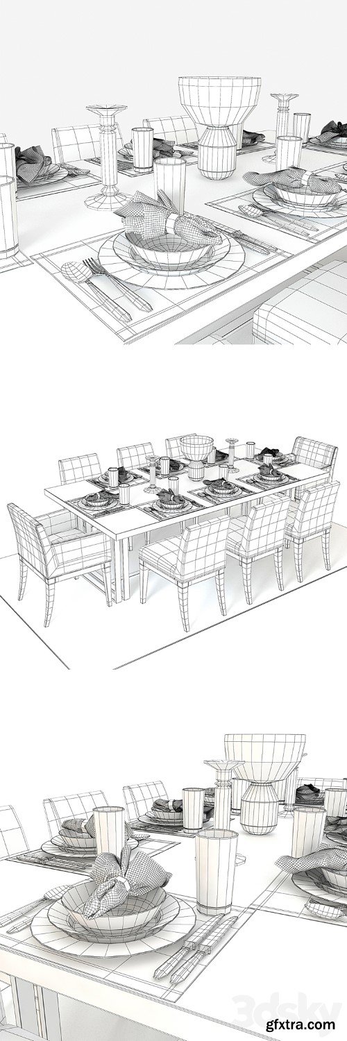 3dsky Pro - Set of furniture The Sofa & Chair Company (set2)