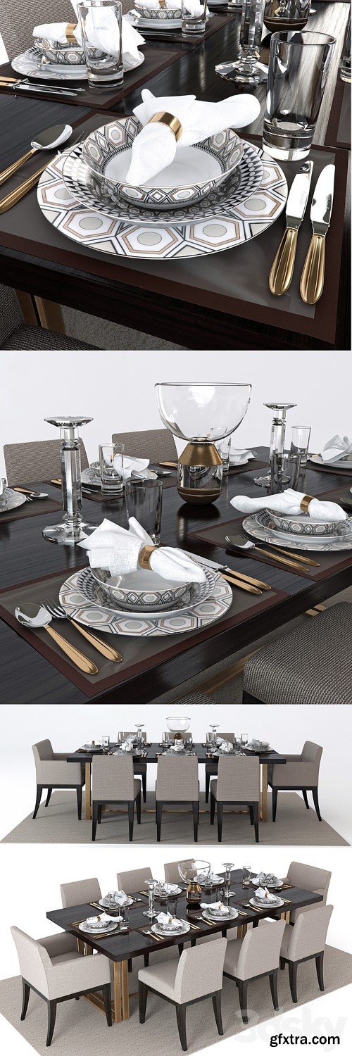 3dsky Pro - Set of furniture The Sofa & Chair Company (set2)