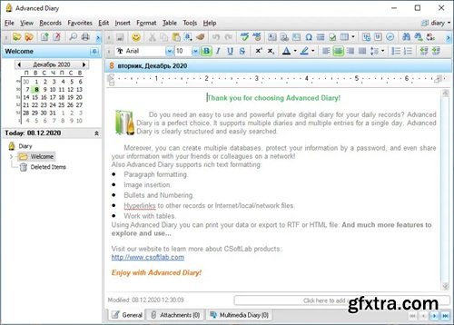 CSoftLab Advanced Diary 8.0