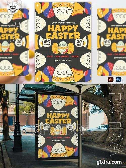 Easter Party Flyer Template. Easter Egg Poster 6MEVZ6L Easter Party Flyer Template. Easter Egg Poster 6MEVZ6L