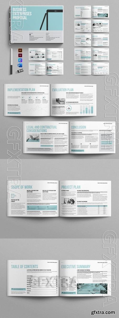 Business Enterprises Proposal Template Landscape B7DMKQY Business Enterprises Proposal Template Landscape B7DMKQY