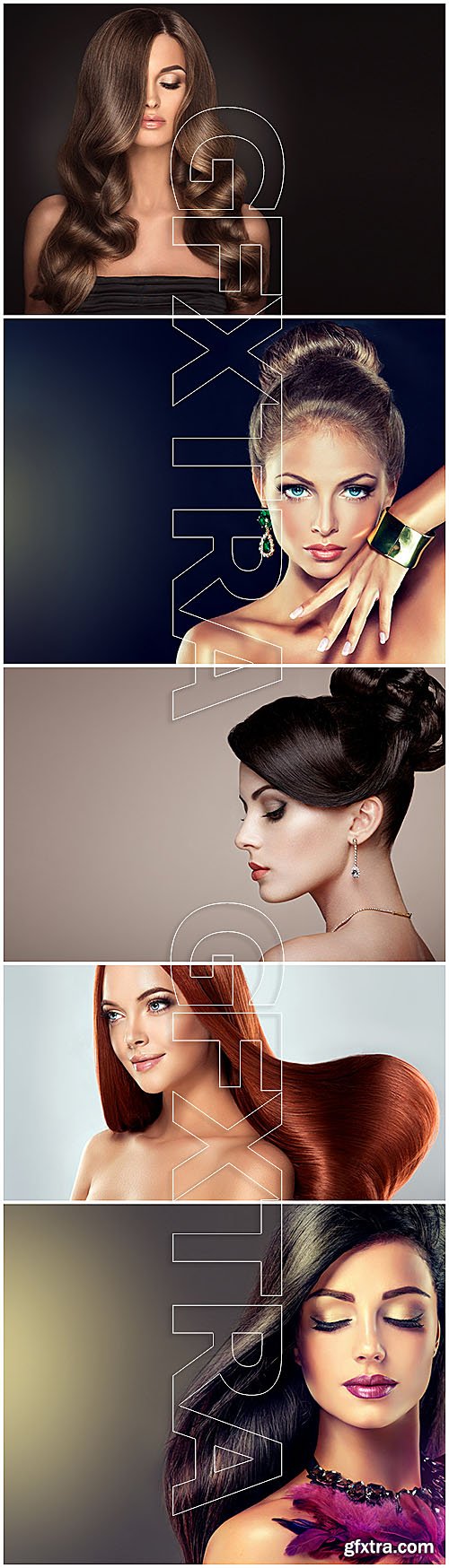 Beautiful Glamorous Girls Set 20 Stock Photos