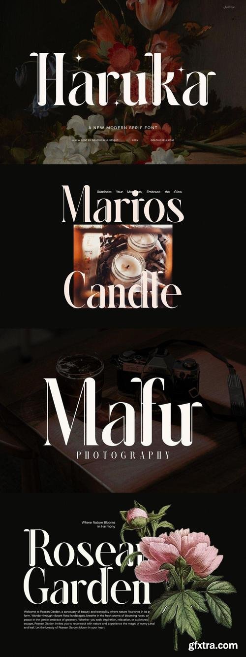 Haruka Elegant Serif Fonts