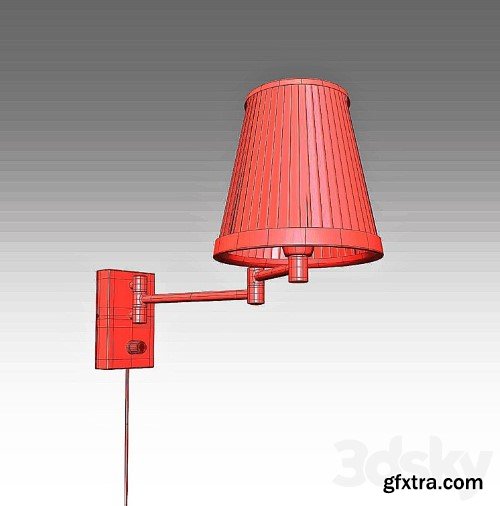 3dsky Pro - Model KIRSTEN, wall lamp from MARKSLOJD, Sweden.