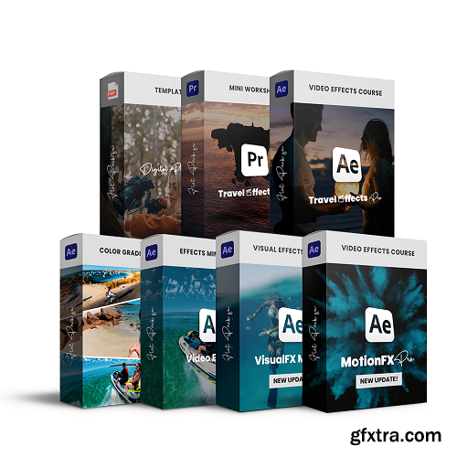 Flat Pack FX Collection (Footage, Premiere Pro & After Effects)