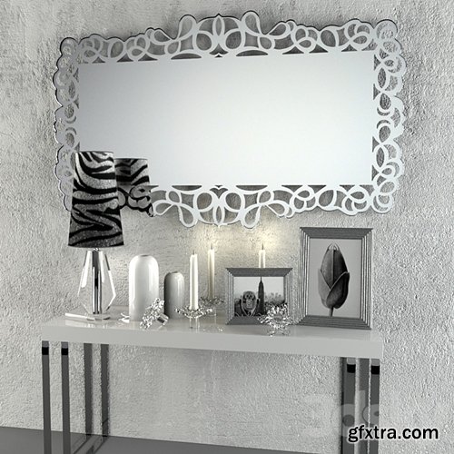 3dsky Pro - Corte Zari Pigalle mirror 195cmx117cm and accessories