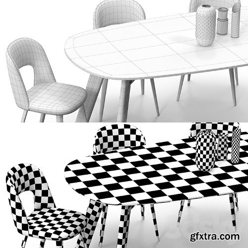 3dsky Pro - Path chair Beleos table set