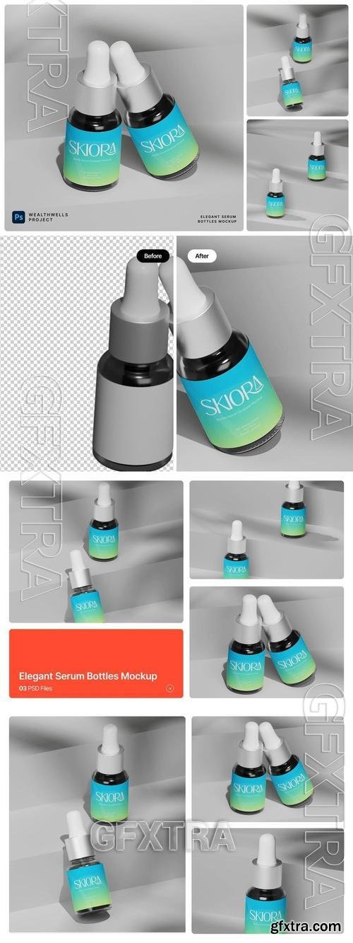Elegant Serum Bottles Mockup YQABBQ7