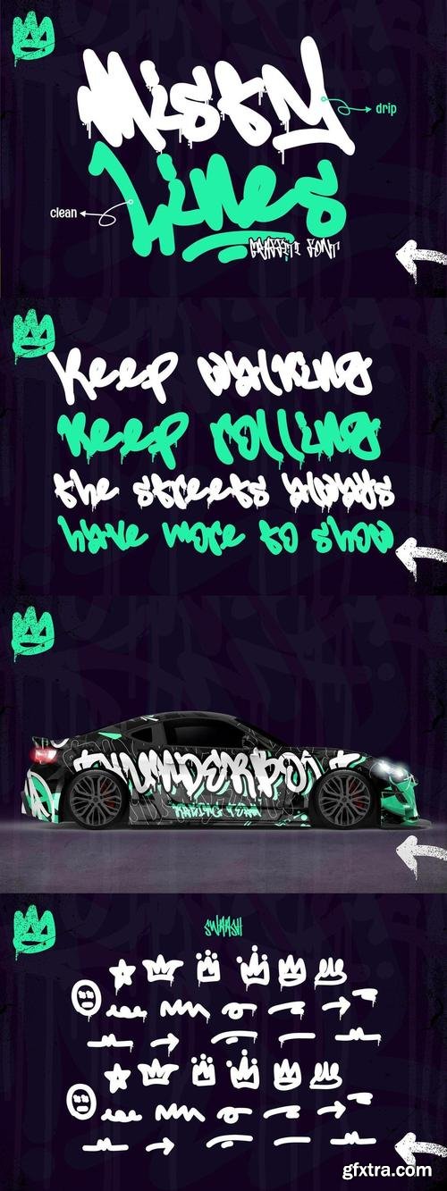 Misty Lines - Urban Graffiti Font