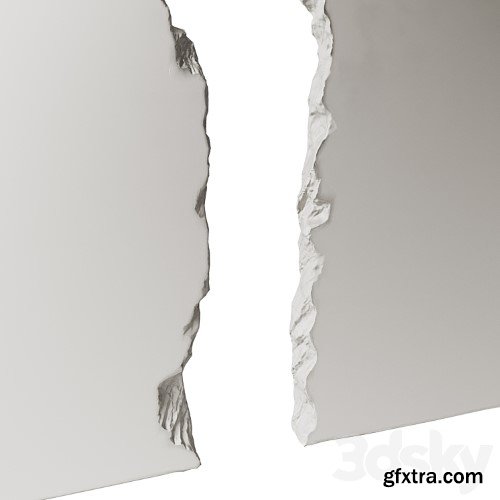 3dsky Pro - Decorative wall made of stone and wood 001