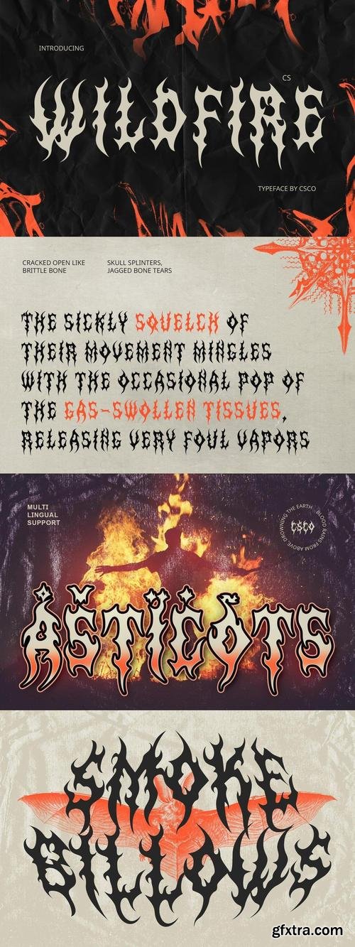 Wildfire - Black Metal Font