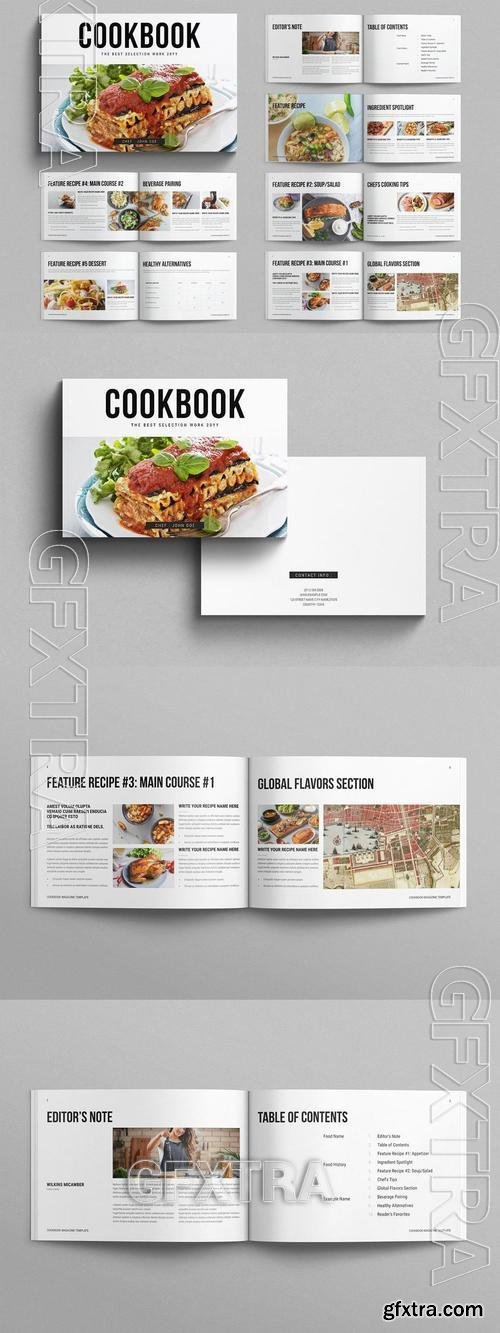 Cookbook Magazine Template Landscape PCYFHS7