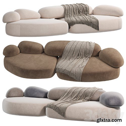 3dsky Pro - Moroso Pebble Rubble Sofa