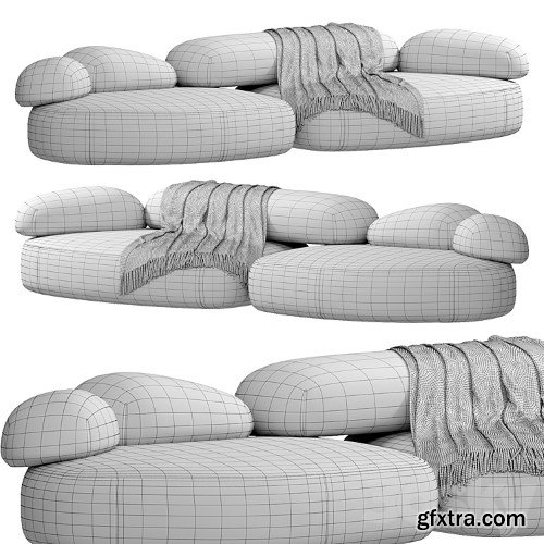 3dsky Pro - Moroso Pebble Rubble Sofa