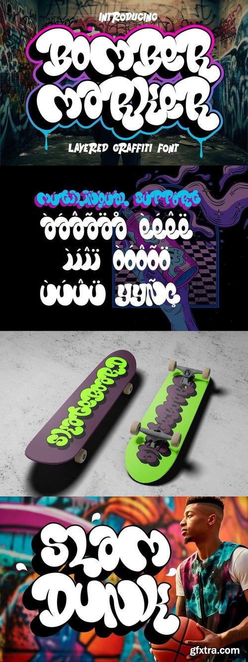 Bomber Marker - Layered Graffiti Font Bomber Marker - Layered Graffiti Font