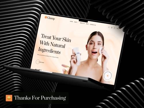 'Glamp - Beauty Ecommerce Website UI Kit'