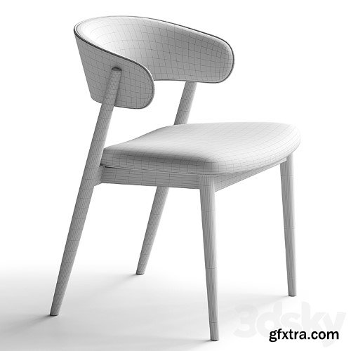 3dsky Pro - Chair Siena beige brown fabric solid beech natural