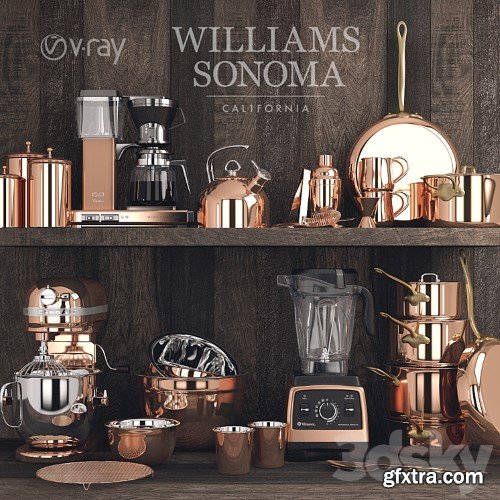 3dsky Pro - Williams Sonoma Copper Set
