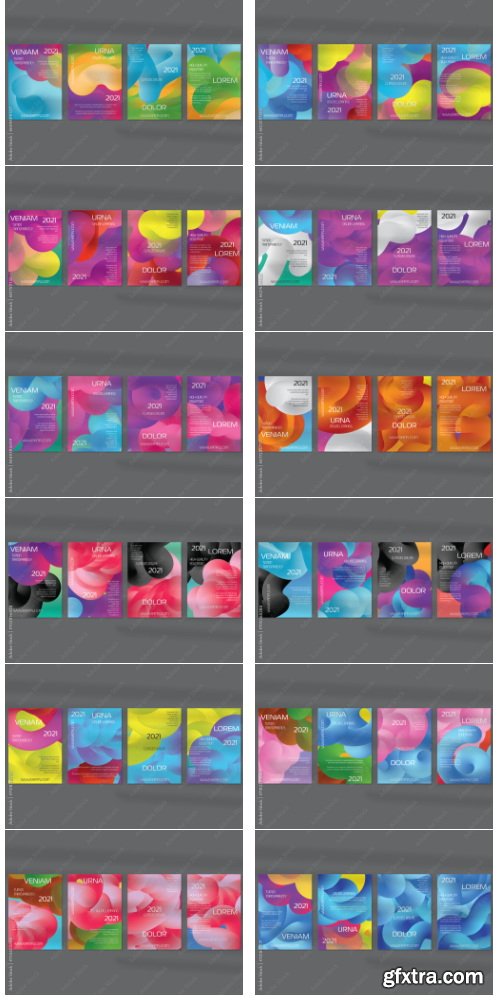 Flyer Layout With Futuristic Wavy Gradient Cloud Shape 35xAI