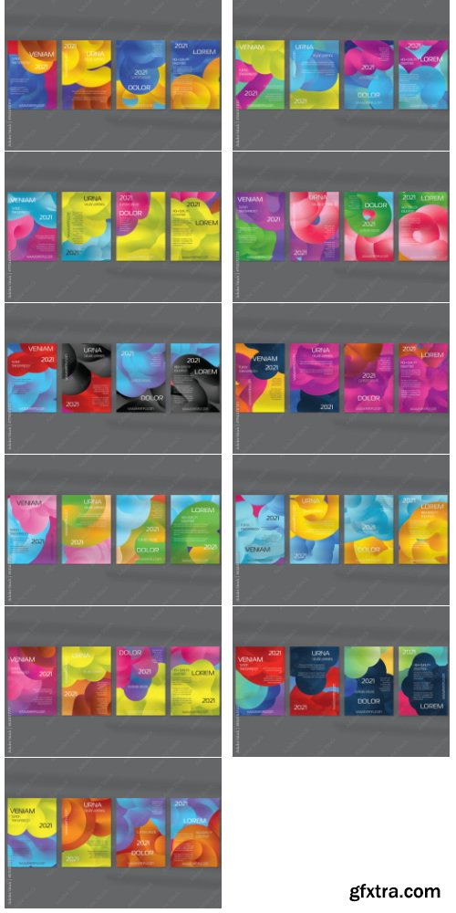 Flyer Layout With Futuristic Wavy Gradient Cloud Shape 35xAI